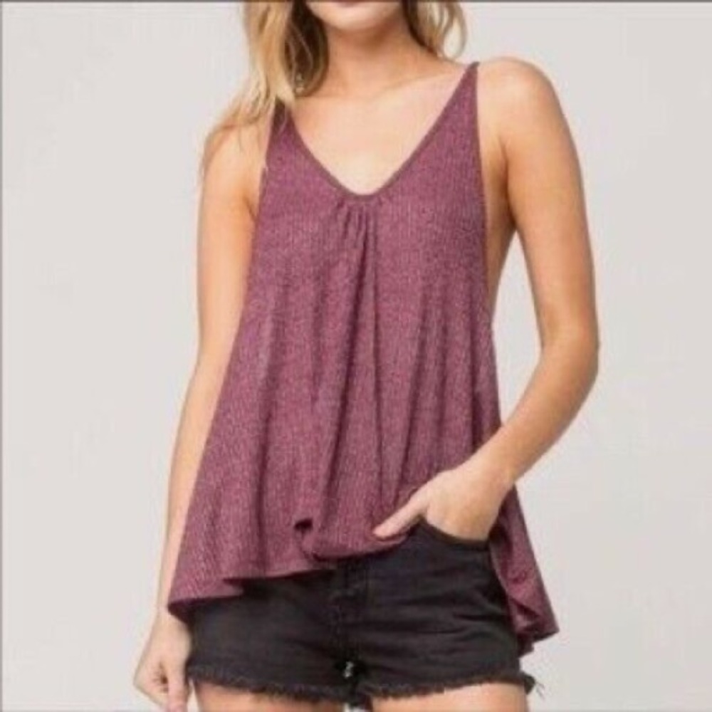 Free people wear me now ribbed swing tank